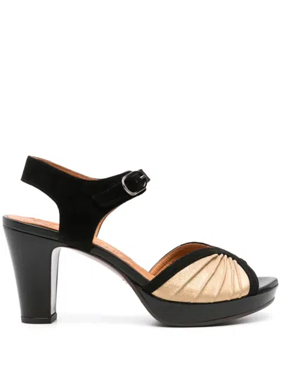 Chie Mihara Eria 90mm Suede Sandals In Black