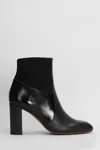 Chie Mihara Etyu High Heels Ankle Boots In Black Leather In Black
