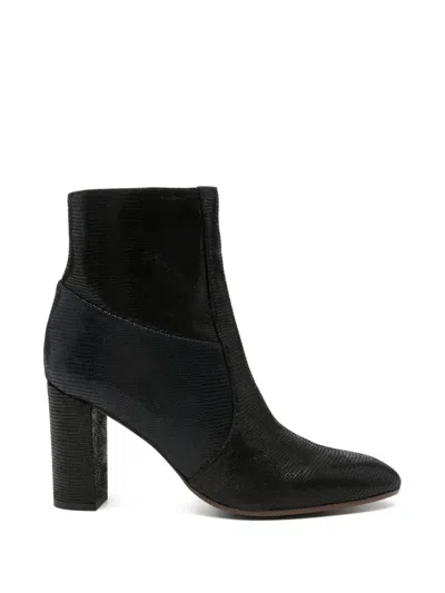Chie Mihara Etyu Lizard-effect Leather Ankle Boots In Black