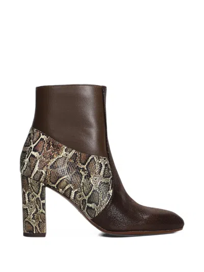 Chie Mihara Etyu Snakeskin-effect Ankle Boots In Brown