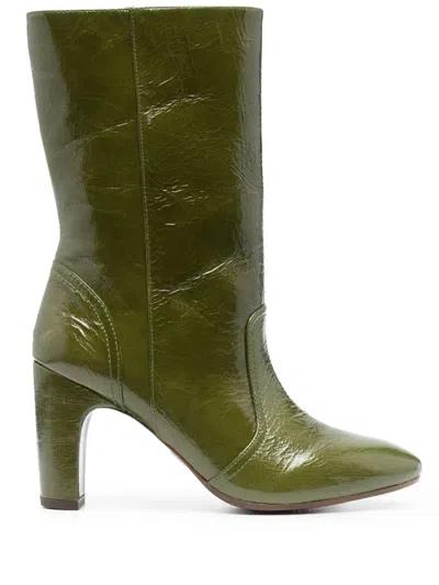 Chie Mihara Eyta 85mm Leather Boots In Green