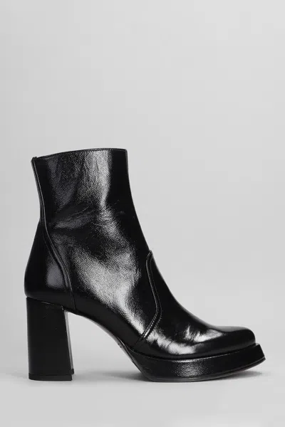 CHIE MIHARA FENTU 45 HIGH HEELS ANKLE BOOTS IN BLACK LEATHER