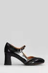 Chie Mihara Feva Pumps In Black Leather In Black