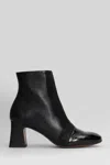 Chie Mihara Fitas High Heels Ankle Boots In Black Leather In Black