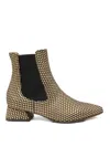 Chie Mihara 35mm Pointed-toe Polka-dot Boots In Gold