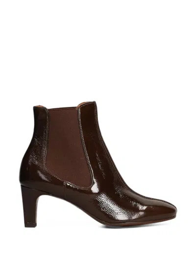 Chie Mihara Fronda Patent-leather Elasticated-side Ankle Boots In Black