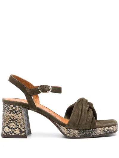 Chie Mihara Gelia 55mm Suede Sandals In Green