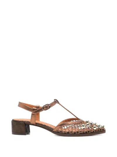 Chie Mihara Hagila Studded Heeled Pumps In Brown