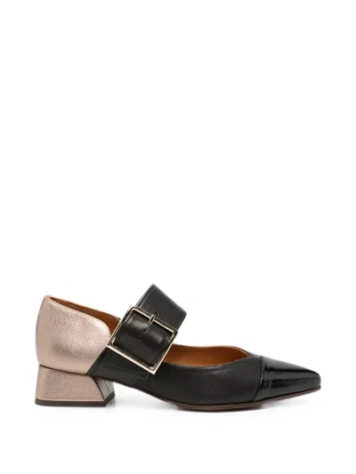 Chie Mihara Hebas Buckle-fastening Pointed-toe Pumps In Black