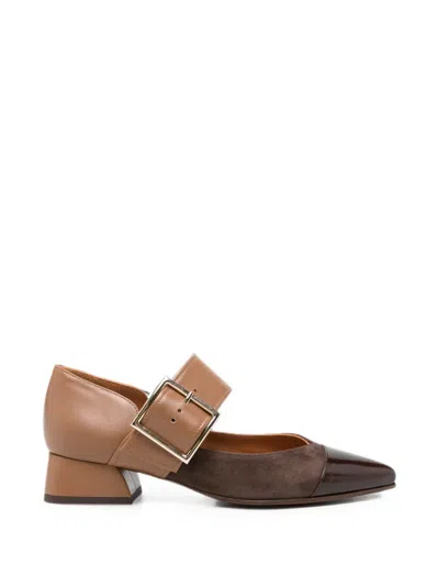 Chie Mihara Hebas Buckle-strap Pointed-toe Pumps In Multi