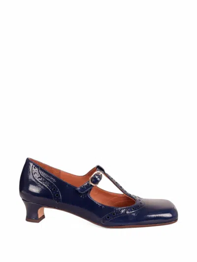 Chie Mihara Izaida Patent Leather Pumps In Blue