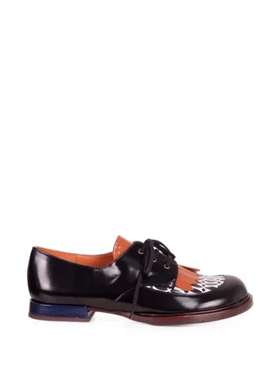 Chie Mihara Jeripa Fringed Leather Shoes In Black