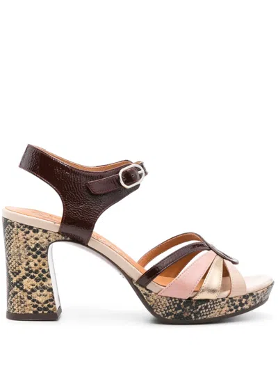 Chie Mihara Kelati 85mm Leather Sandals In Brown