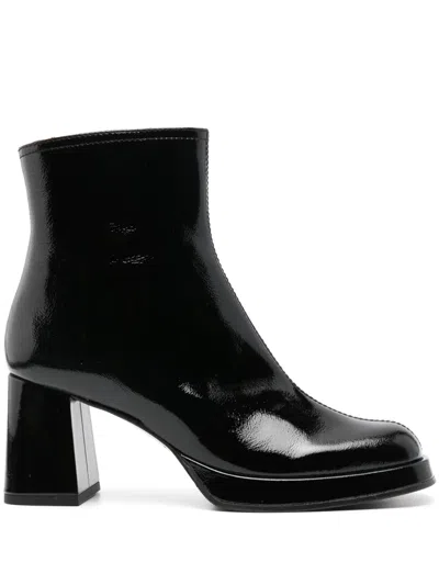 Chie Mihara Kentin 80mm Leather Ankle Boots In Black