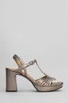 Chie Mihara Kija 46 Sandals In Gunmetal Leather In Gunmetal