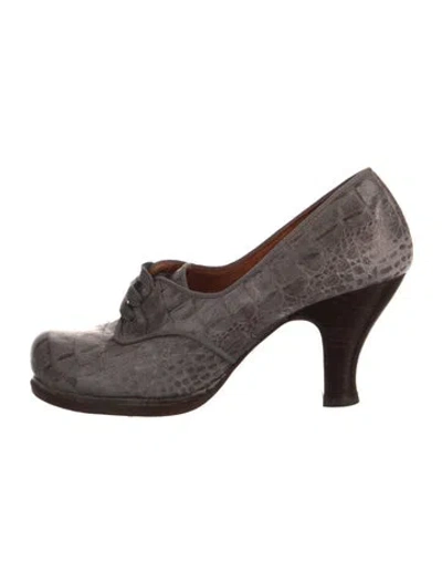 Pre-owned Chie Mihara Leather Animal Print Pumps In Brown