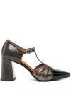 Chie Mihara Leather Heeled Mules In Multi