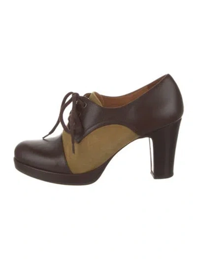Pre-owned Chie Mihara Leather Pumps In Brown
