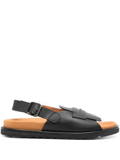 Chie Mihara Leather Sandals In Black