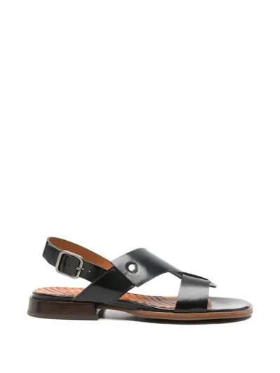 Chie Mihara Leather Sandals In Black