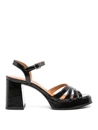 Chie Mihara Naiel 80mm Leather Sandals In Black