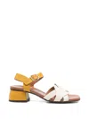 Chie Mihara Leather Sandals In White