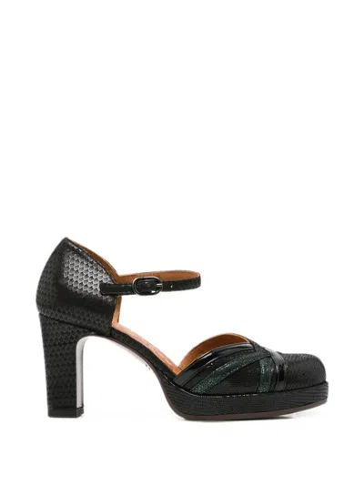 Chie Mihara Ledana Snakeskin-effect Heeled Pumps In Black