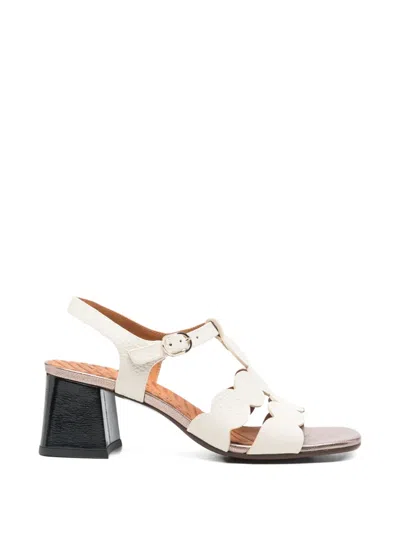 Chie Mihara Linaza Scalloped Sandals In White