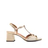 Chie Mihara Lipika T-strap Block-heel Sandals In Gold
