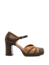 Chie Mihara Lizard-effect Buckled Pumps In Multi