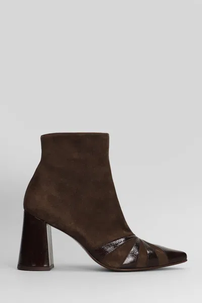 Chie Mihara Ludrik High Heels Ankle Boots In Brown Leather