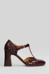 Chie Mihara Mante Pumps In Bordeaux Leather In Burgundy