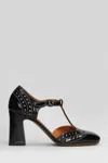 Chie Mihara 80mm T-bar Block-heel Pumps In Black