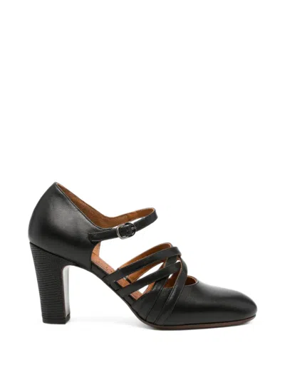 Chie Mihara Match Strappy Leather Heeled Pumps In Black