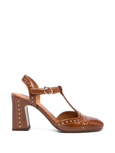 Chie Mihara Mira Perforated T-bar Pumps In Brown