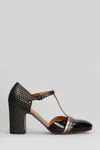 Chie Mihara 65mm Miver T-bar Heeled Pumps In Black