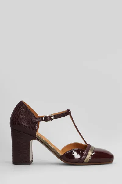 Chie Mihara Miver Pumps In Bordeaux Leather In Burgundy