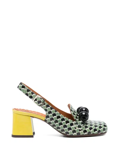 Chie Mihara Moby Sphere Printed Leather Pumps In Gray