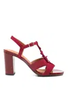 Chie Mihara Balia Suede Sandals In Red