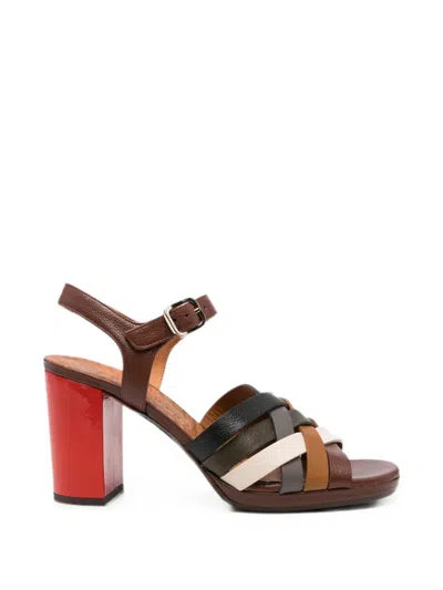 Chie Mihara Padoc Interwoven Leather Sandals In Animal Print
