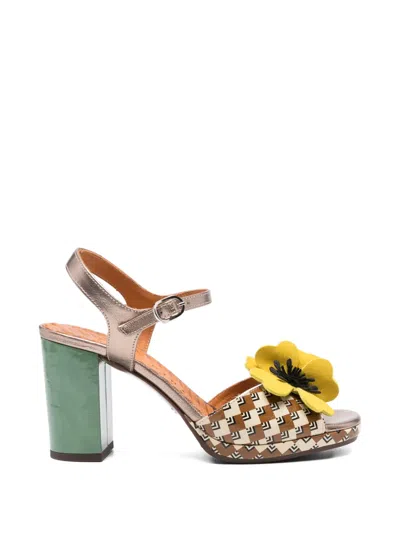 Chie Mihara Parlota Floral Leather Pumps In Brown