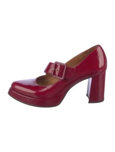 Pre-owned Chie Mihara Patent Leather Pumps In Red