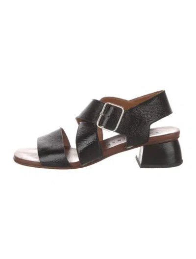 Pre-owned Chie Mihara Patent Leather Sandals In Black