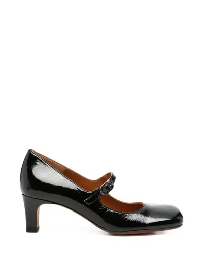 Chie Mihara Patent-leather Buckle-strap Pumps In Black