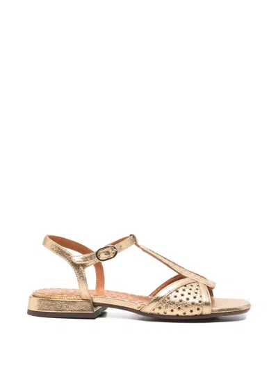 Chie Mihara Perforated Tuchica Sandals In Gold