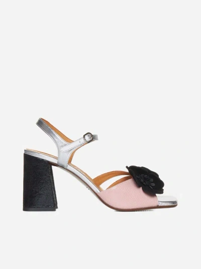 CHIE MIHARA PIROTA FLOWERS LEATHER SANDALS