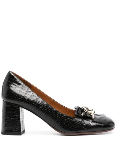 Chie Mihara Pyla 70mm Crocodile-embossed Pumps In Black