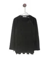 Chie Mihara Round Collar And Long-sleeved T-shirt In Black