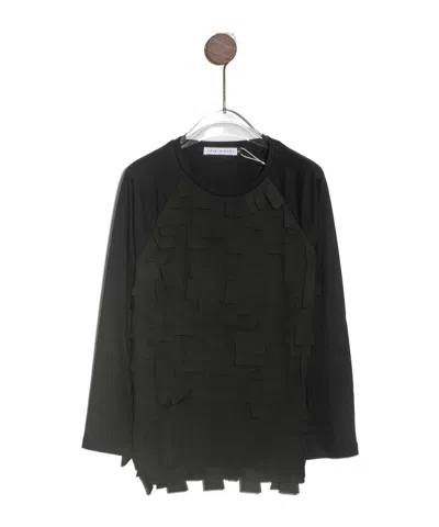 Chie Mihara Round Collar And Long-sleeved T-shirt In Black