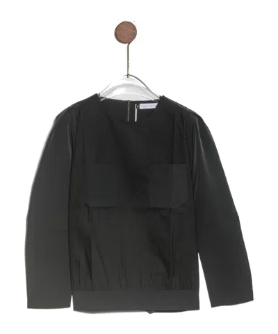 Chie Mihara Round Collar And Long-sleeved T-shirt In Black